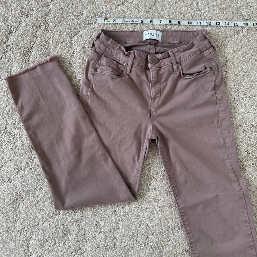 Parker Smith Mauve Stretch Skinny Jeans Size 25